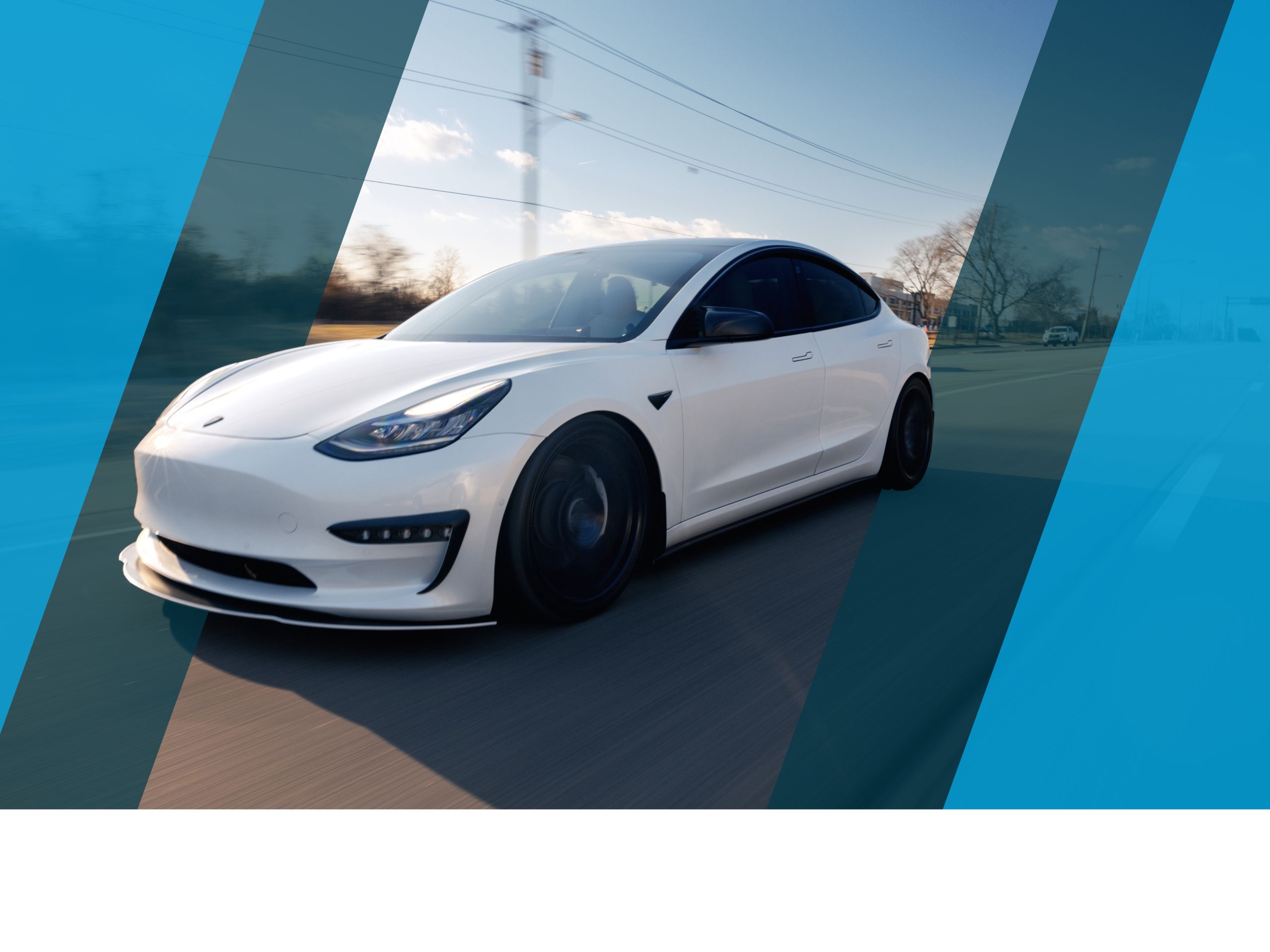 TESLA DRIVING AFTER COLLISION REPAIR BACKGROUND SLIDER