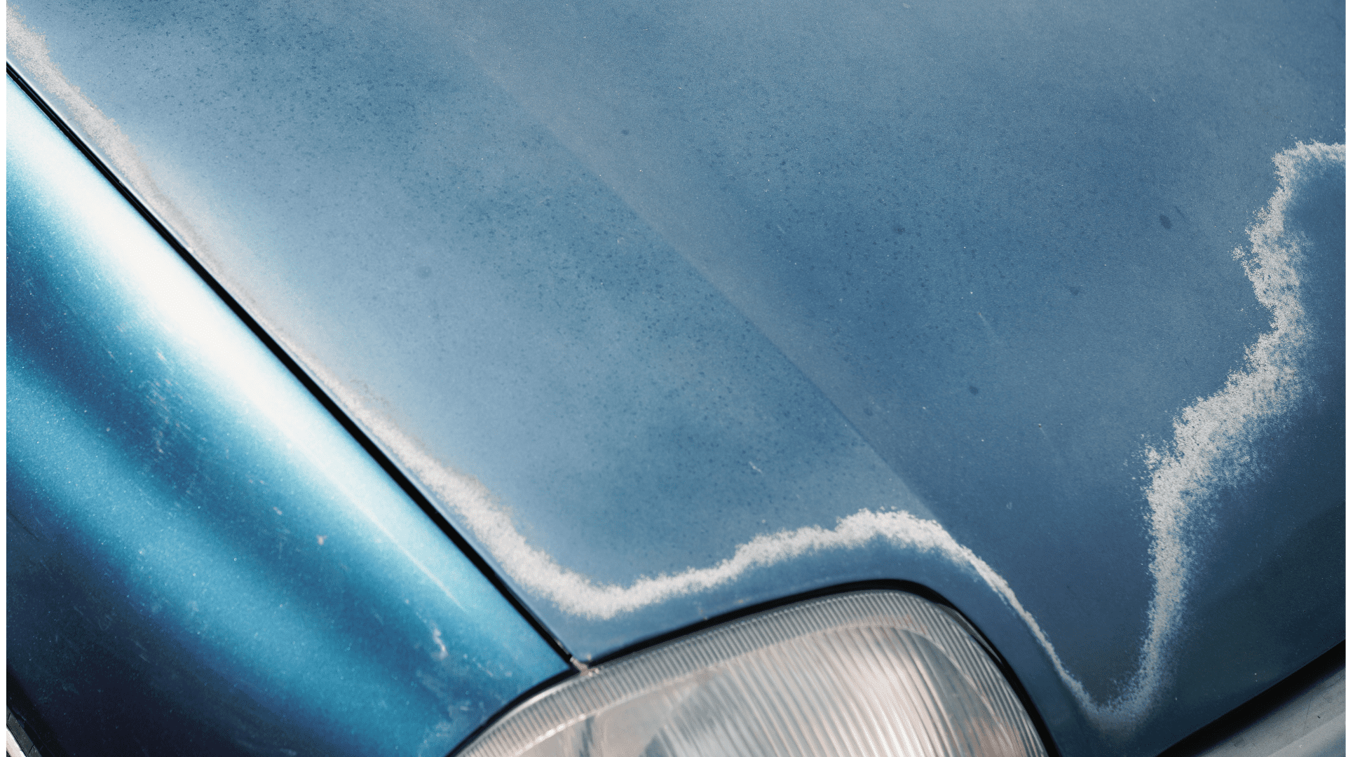 Faded clear coat on a car