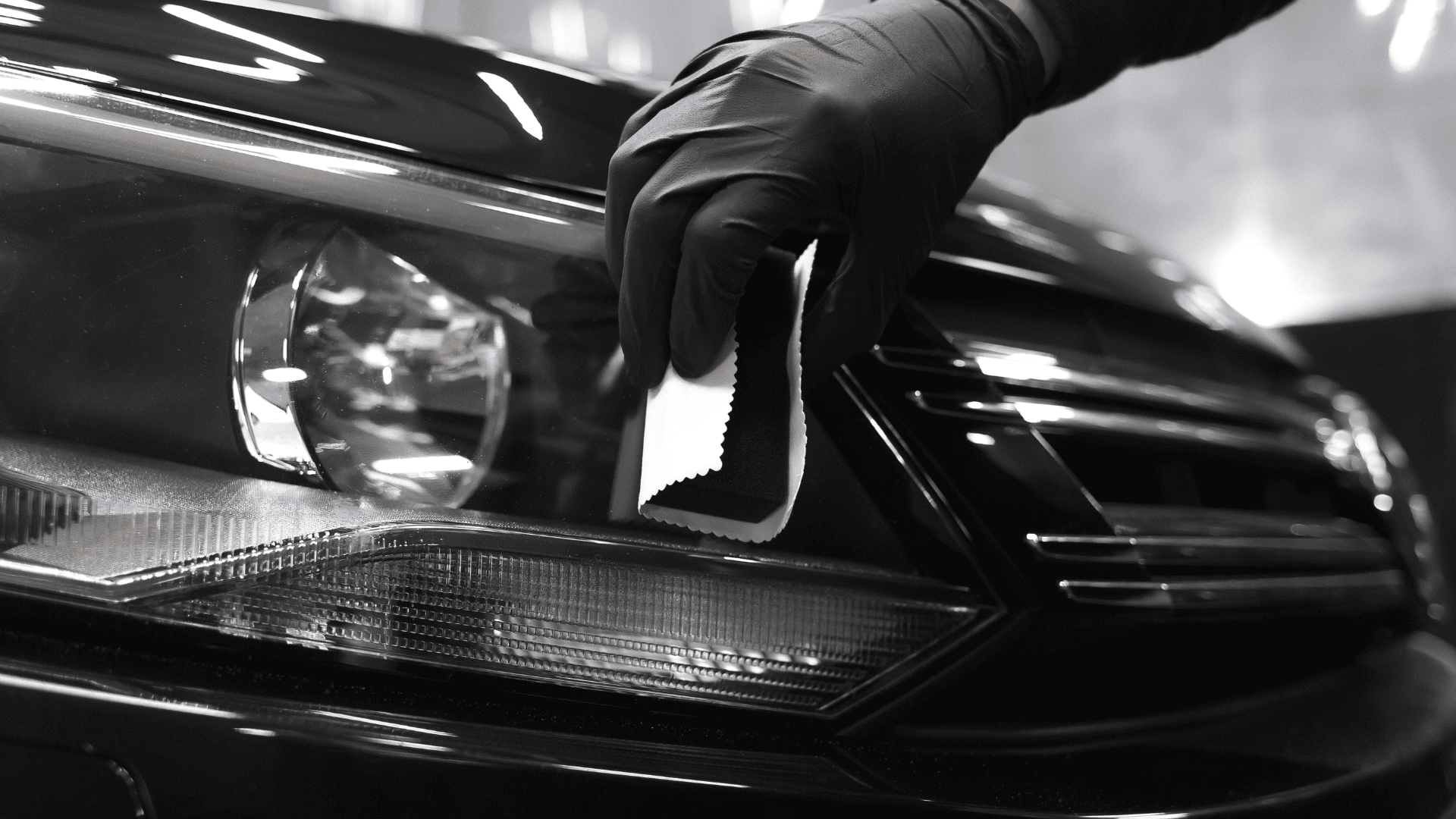 Sanding and polishing headlights